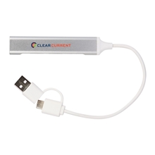 Recycled Aluminum 4- Port USB - A and C Hub