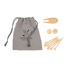 Bamboo Golf Tee Set with Recycled Pouch