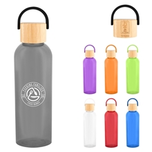 20 oz Ally rPET Bottle With Bamboo Lid And Easy Carry Handle