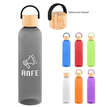 32 oz Jeffrey rPET Bottle With Bamboo Lid And Easy Carry Handle