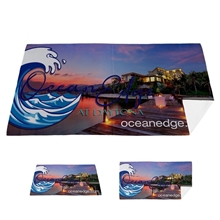 AQUA 30 x 60 Full Color rPET Waffle Weave Sand Free Beach / Yoga Towel