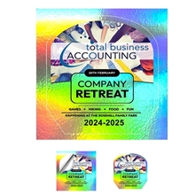 CUSTOMCUT(TM) 9.1 sq inch to 16 sq. inch Full Color Custom Shape Removable Vinyl Stickers in Singles