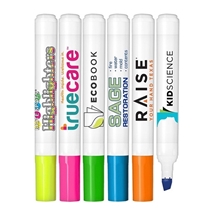 Brite Spots(R) Fluorescent Highlighters with White Barrel Full Color Decal - USA Made