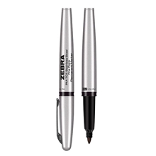 Zebra Stainless Steel Permanent Marker with Fine Bullet Tip