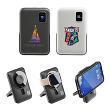 Regal 10000mAh 20W PD Power Bank w /15W Magnetic Wireless Charger, Watch Charger Phone Stand