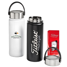 Titleist Custom Sports Water Bottle With 4 Trufeel Golf Balls