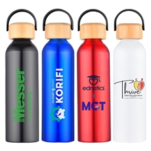 Volker 24 oz Aluminum Bottle w / Bamboo Lid