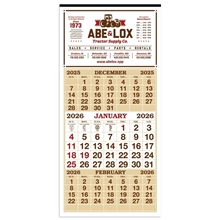 3- Month Display 12- Sheet Calendar