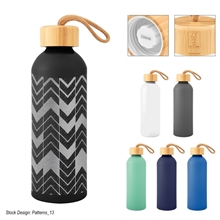 25 oz Full Laser Blaire Recycled Aluminum Bottle With Bamboo Lid