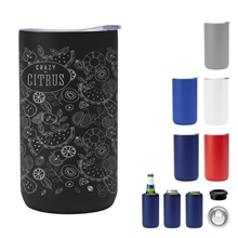 12 oz Full Laser 4- In -1 Double Walled Can Cooler
