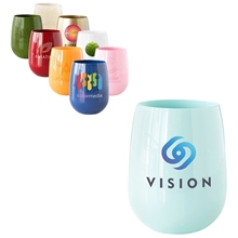 12 oz Colored Stemless Wine Glass