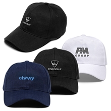 Promo Poly - Cotton 6 Panel Velcro Strap Baseball Cap