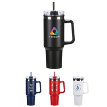 Ohana 40 oz Stainless Steel / Polypropylene Mug with Color - Matching Handle