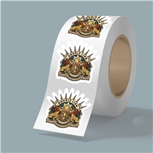 3 X 3 BOPP Stickers On Roll - 3.5mil