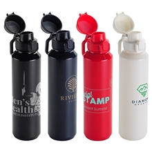 Switchback 27 oz rPET Bottle with Snap - Top Lid Carabiner