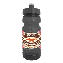 Cycle 24 oz Recycled Transparent Bike Bottle w / Push - Pull Lid