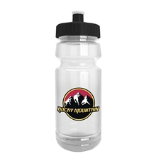 Wheely 24 oz Transparent Bike Bottle w / Push - Pull Lid