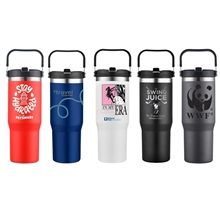 30 oz Vacuum Travel Mug With Carrier Handle