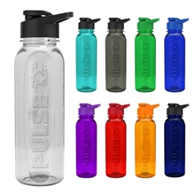 The Boss - 24 oz. Embossed Tritan Bottle with Drink - thru lid