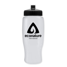 Poly - pure - 27 oz Transparent Bottle with Push pull lid