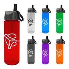 Freedom Bottle - 28 oz Transparent Tritan Bottle with Ring Straw Lid