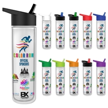 The Chiller Clear Full Color Insert Wrap - 16 oz Insulated Bottle with Flip Straw Lid