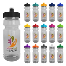 The Trainer - 24 oz Clear Sports Bottle with Push - Pull Lid