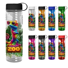 24 oz Slim Fit Bottle with Tethered Lid and Digital imprint