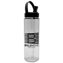 28 oz Tritan Bottle with Flip Straw Swivel Handle Lid