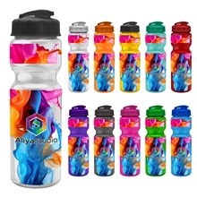 Champion - 28 oz Transparent Bottle with Flip Top Lid and Digital Imprint