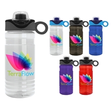 Groove 20 oz Tritansports Bottle With Drink - Thru Snap On Silicone Loop Handle Lidand Digital Imprint