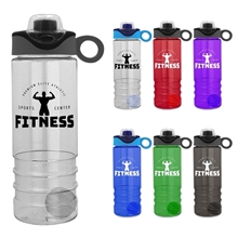 24 oz Salute - Drink - Thru Snap On Silicone Loop Handle Lid and Mixing Ball