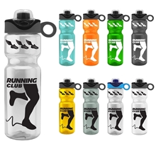 Champion - 28 oz Transparent Bottle with Drink - Thru Snap On Silicone Loop Handle Lid