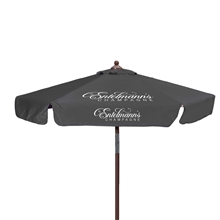 7 Wood Look Tilting Market Umbrella Kit With Valance