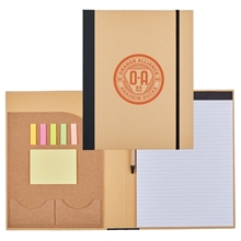 Recycled Cardboard Notebook w / Notepad and Sticky Notes