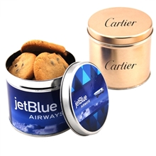 Round Tin with Chocolate Chip Cookies