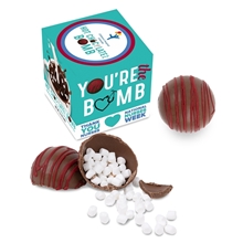 Red Drizzle Hot Chocolate Bomb in Full Color Gift Box