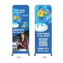 DisplaySplash Double Sided Fabric Floor Banner - 31 W X 89 H