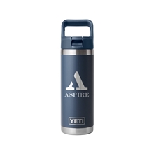 YETI(R) Rambler(R) 18 oz Water Bottle With Color - Matched Straw Cap