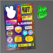 7 x 11 Glitter Sticker Sheet