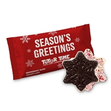 0.75 oz One Color Wrapped Peppermint Bark Snowflake