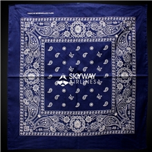 Blue 22 x 22 Cotton Paisley Bandanas