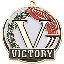 Stock Gold Enamel Sports Medals Victory
