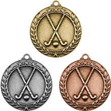 Stock Small Academic Sports Laurel Medals Field Hockey