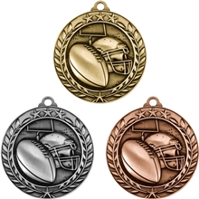 Stock Small Academic Sports Laurel Medals Football