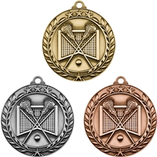 Stock Small Academic Sports Laurel Medals Lacrosse
