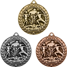 Stock Small Academic Sports Laurel Medals Triathlon