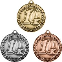Stock Small Academic Sports Laurel Medals 10K