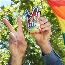 American Made Peace Finger Can Cooler