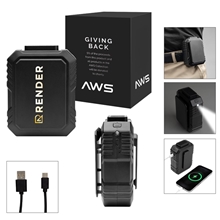 AWS UL Listed 5, 000 mAh Power Bank and Fan With Clip